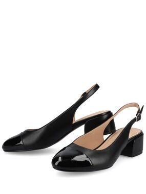 Journee Collection Women's Sammie Block Heel Slingback Pumps- Size 9 WIDE WIDTH